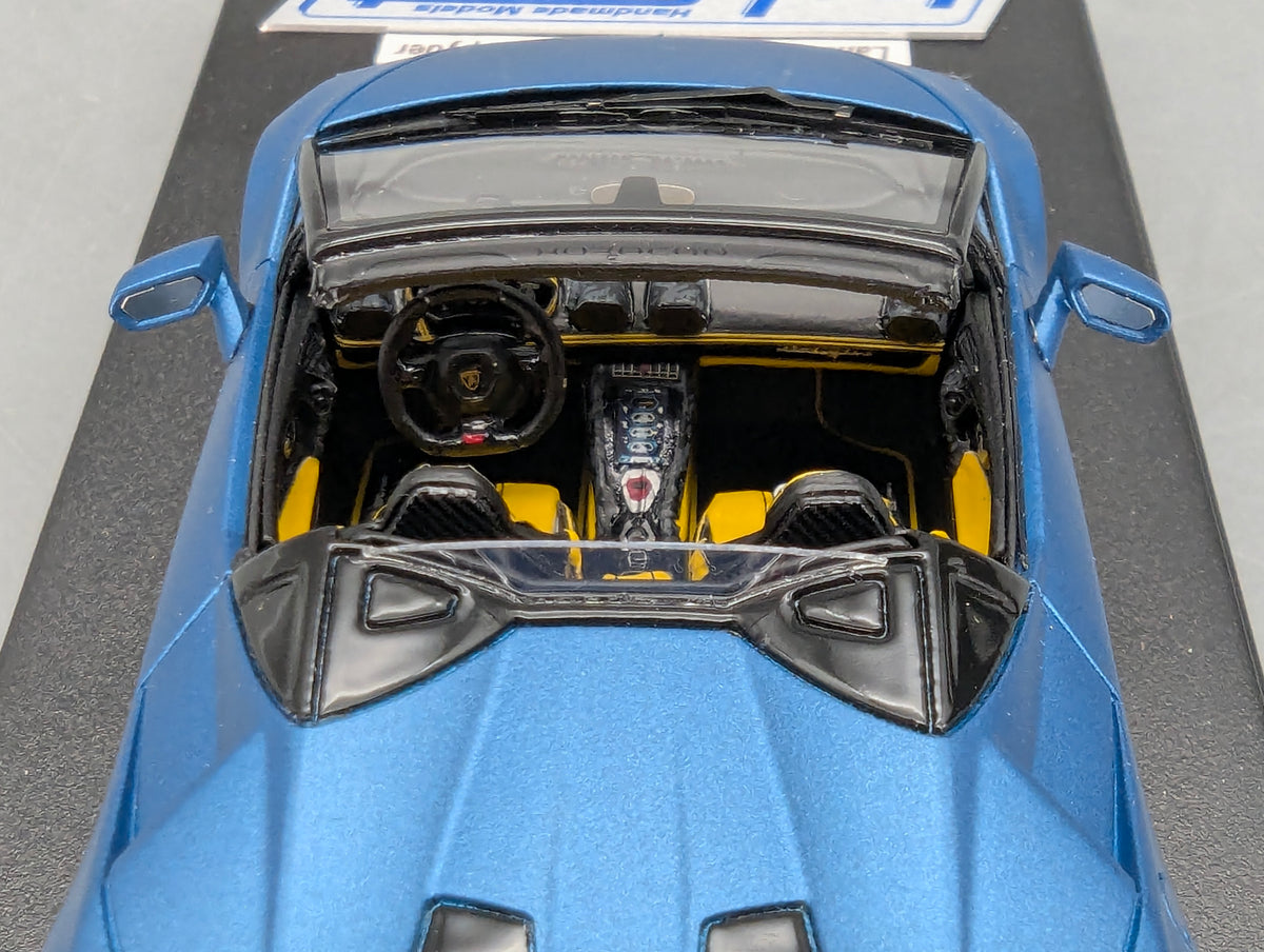 Modellautos 1:43 Looksmart Lamborghini Huracan EVO RWD Spyder Blu Mehit mit OVP