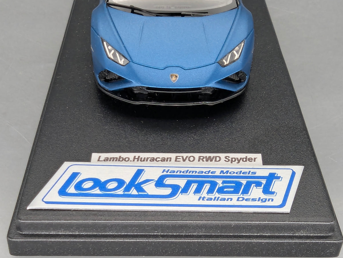 Modellautos 1:43 Looksmart Lamborghini Huracan EVO RWD Spyder Blu Mehit mit OVP