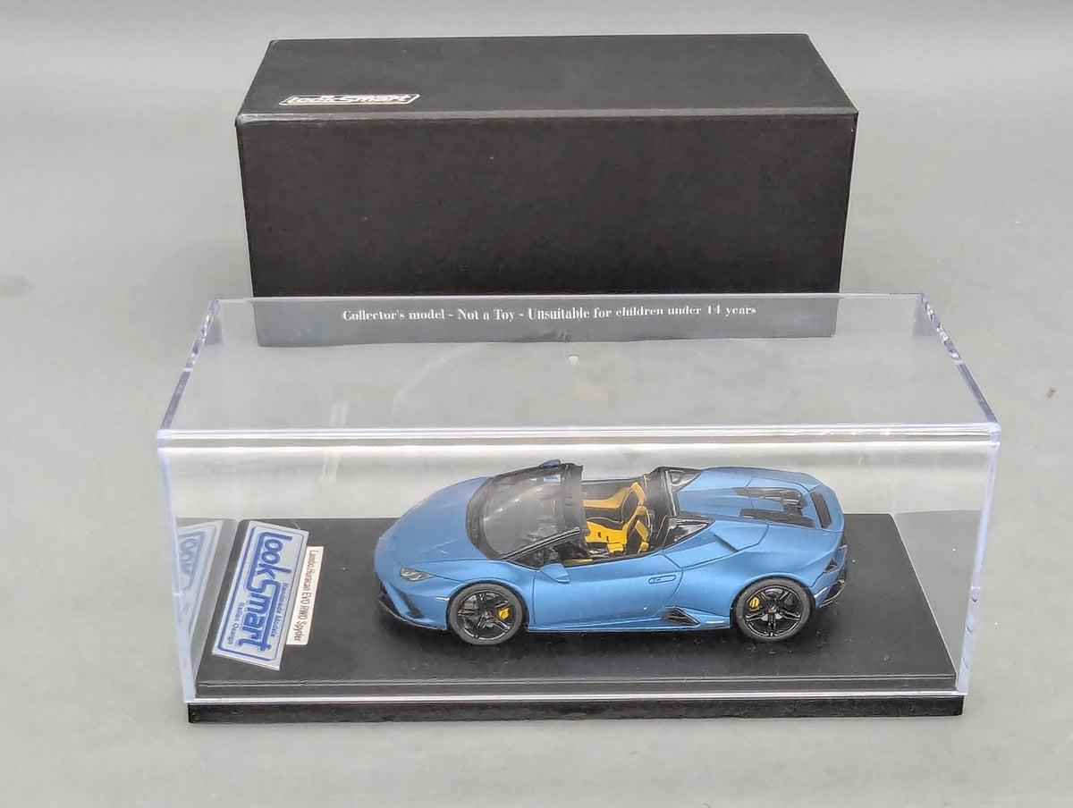 Modellautos 1:43 Looksmart Lamborghini Huracan EVO RWD Spyder Blu Mehit mit OVP