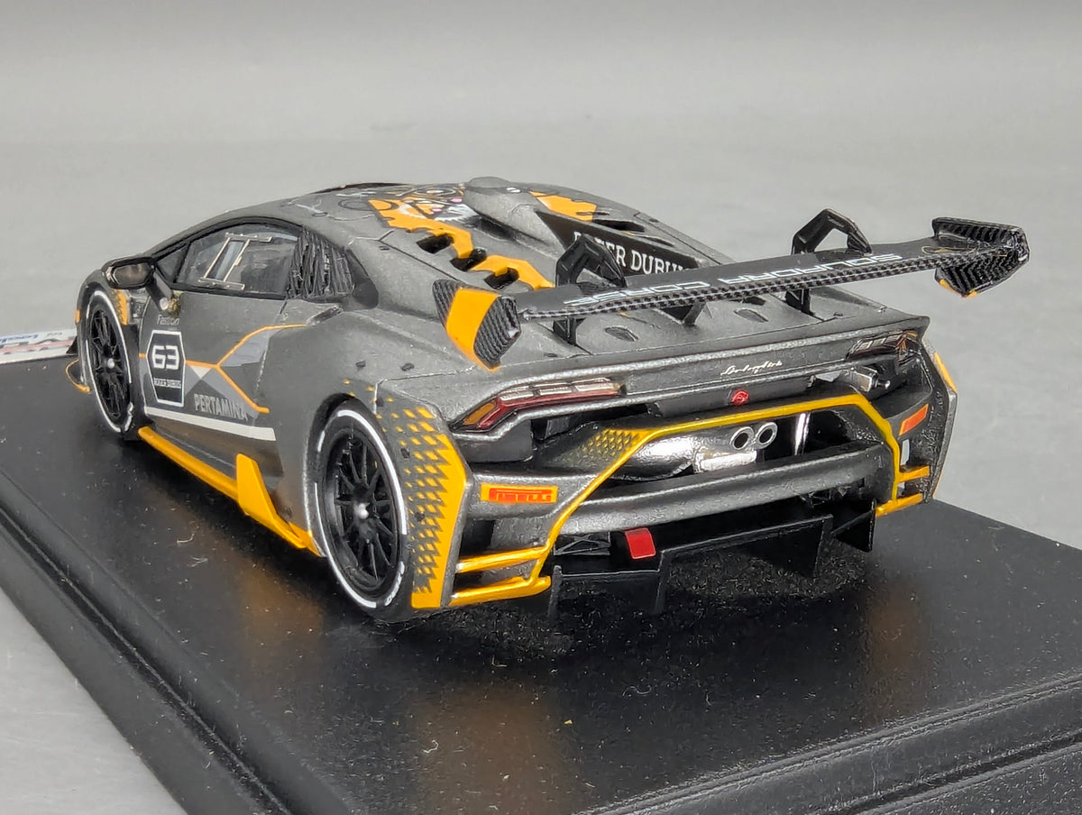 Modellautos 1:43 Looksmart Lamborghini Huracan Super Trofeo EVO #63 Grau mit OVP