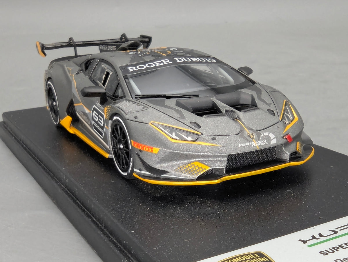 Modellautos 1:43 Looksmart Lamborghini Huracan Super Trofeo EVO #63 Grau mit OVP