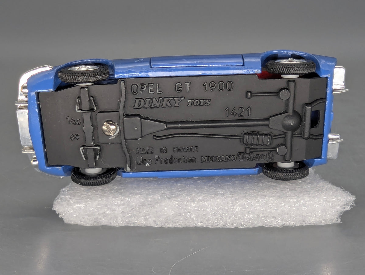 Modellauto 1:43 Dinky Toys 1421 Opel GT 1900 Blau mit OVP