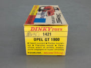 Modellauto 1:43 Dinky Toys 1421 Opel GT 1900 Blau mit OVP