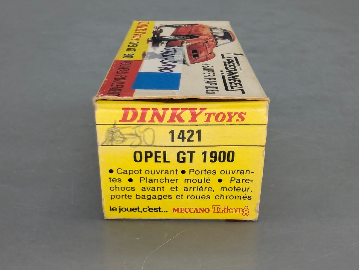 Modellauto 1:43 Dinky Toys 1421 Opel GT 1900 Blau mit OVP
