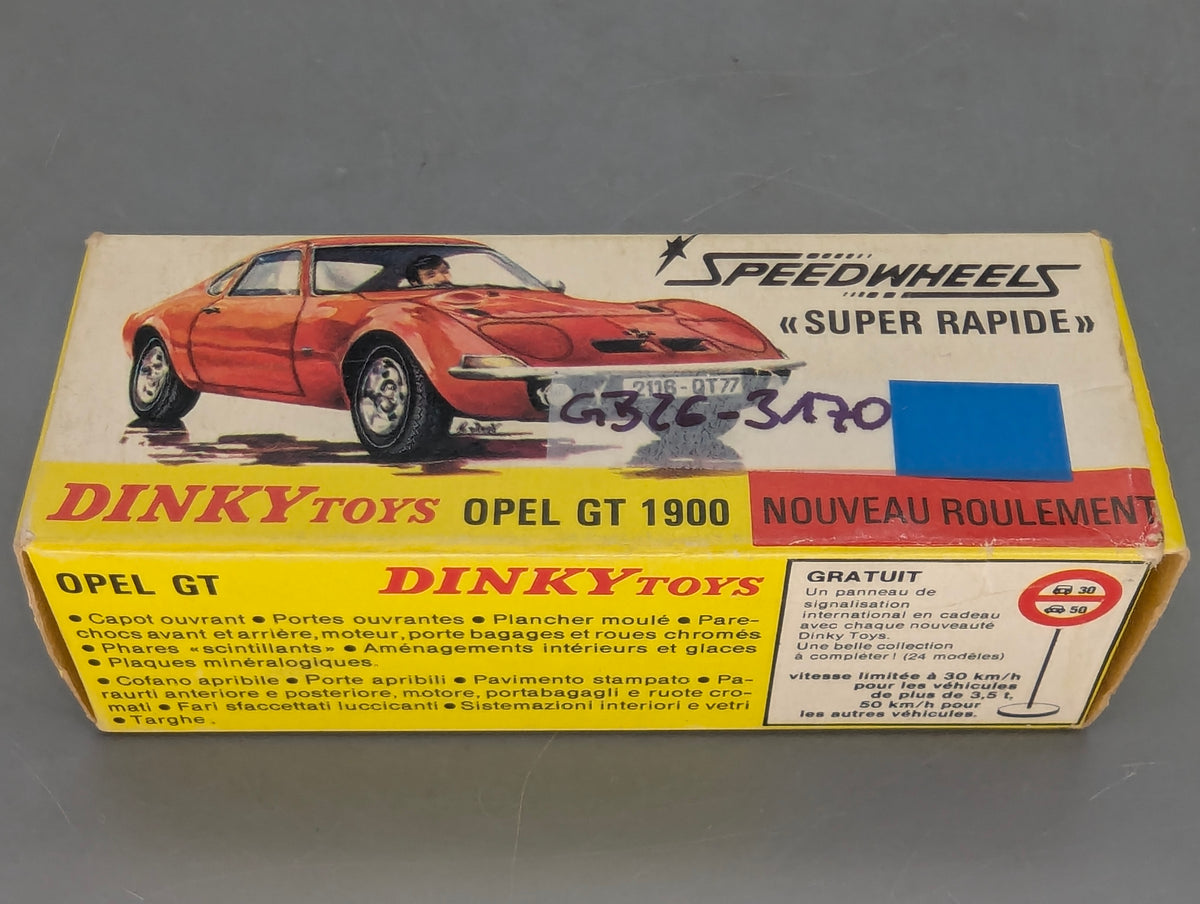 Modellauto 1:43 Dinky Toys 1421 Opel GT 1900 Blau mit OVP