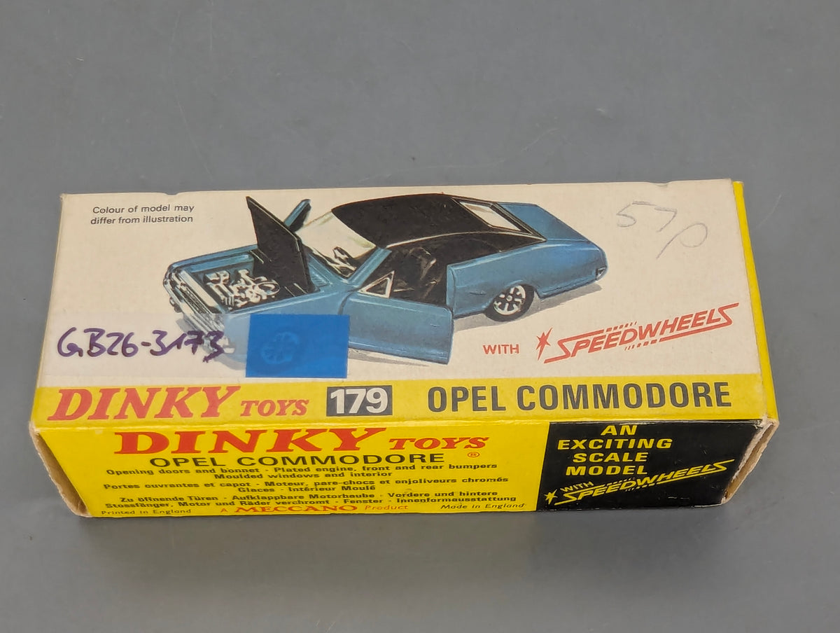 Modellauto 1:43 Dinky Toys 179 heute Mattel Opel Commodore Blau mit OVP