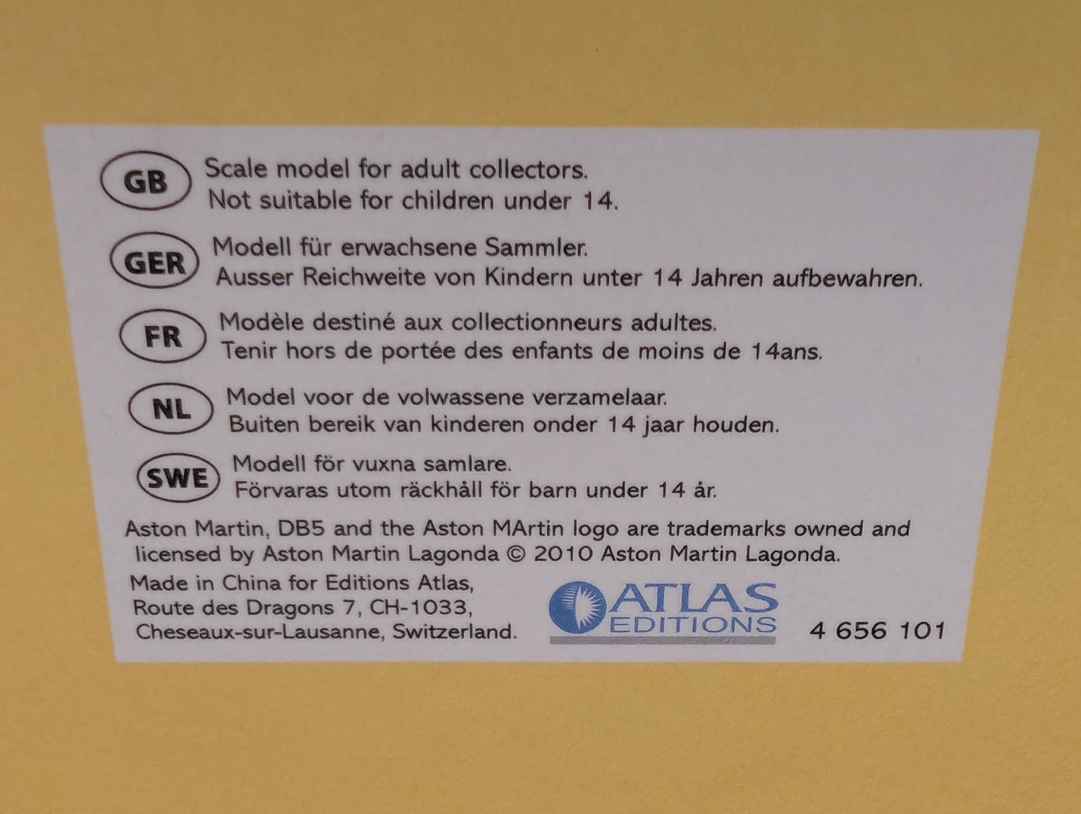 Modellautos 1:43 Atlas Aston Martin DB5 mit OVP