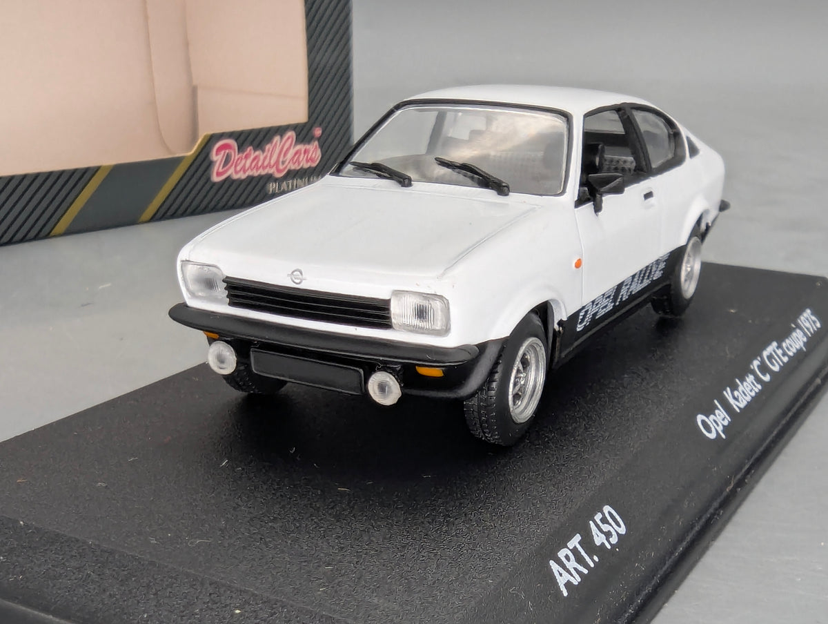 Modellautos 1:43 CDC Detail Cars 450 Opel Kadett C GTE Coupe 1975 Weiß mit OVP