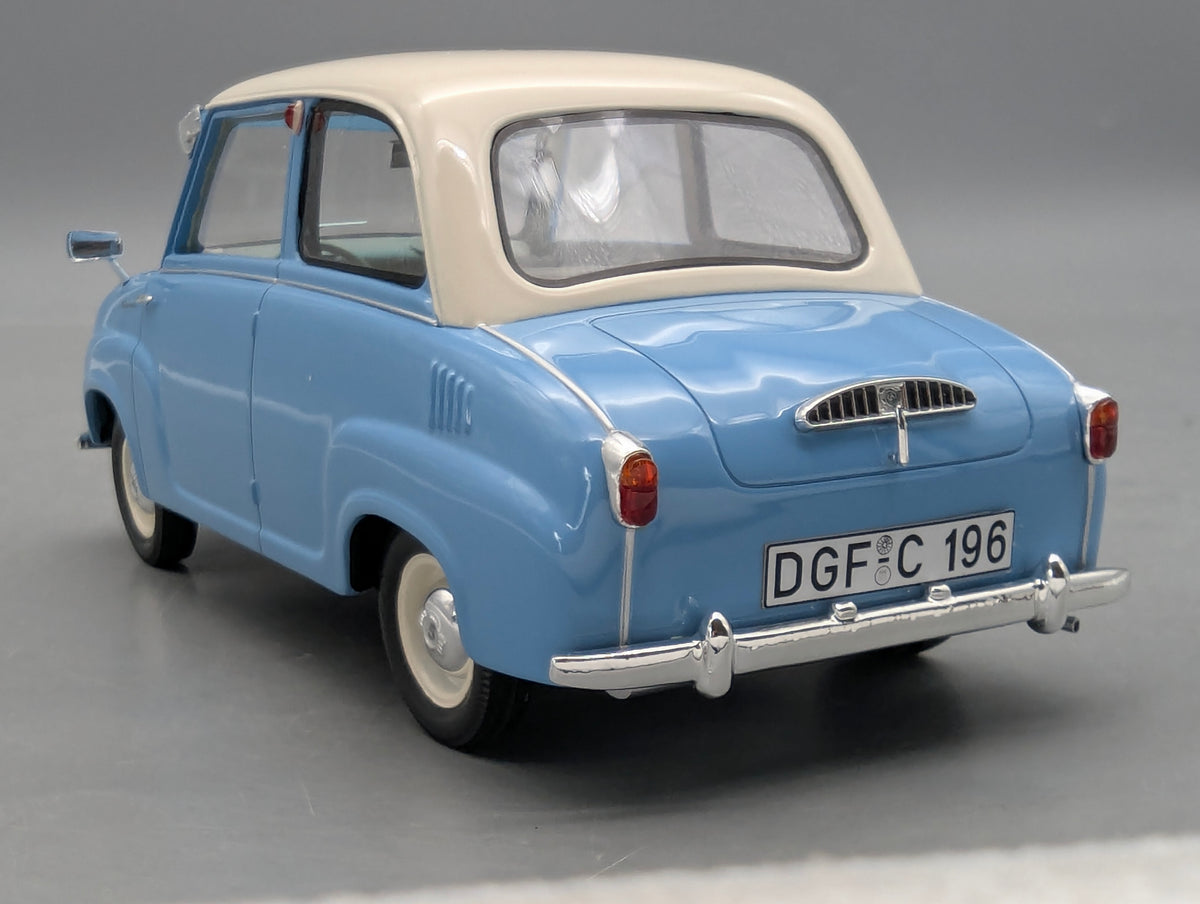 Modellautos 1:18 Schuco Pro.R18 Goggomobil Limousine Hellblau Weiß mit OVP