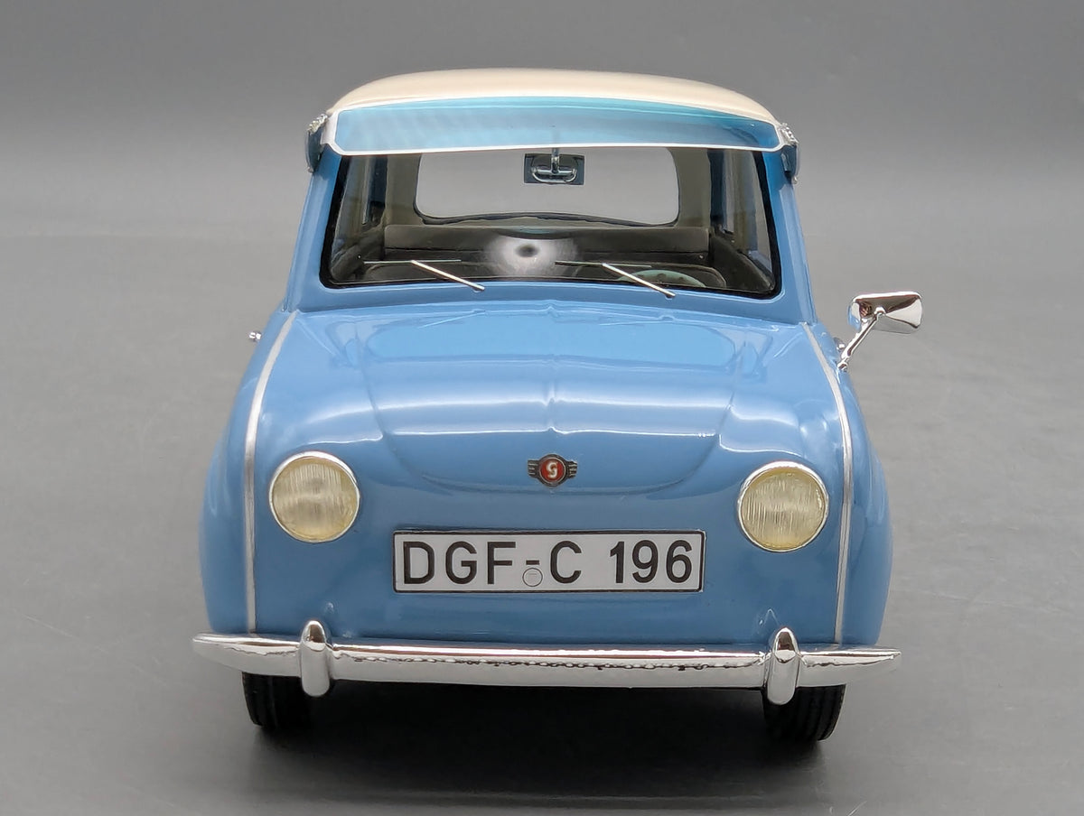 Modellautos 1:18 Schuco Pro.R18 Goggomobil Limousine Hellblau Weiß mit OVP