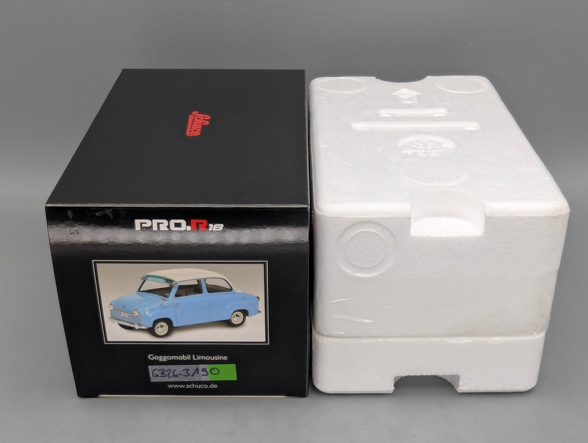 Modellautos 1:18 Schuco Pro.R18 Goggomobil Limousine Hellblau Weiß mit OVP