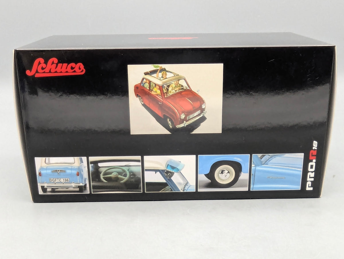 Modellautos 1:18 Schuco Pro.R18 Goggomobil Limousine Hellblau Weiß mit OVP