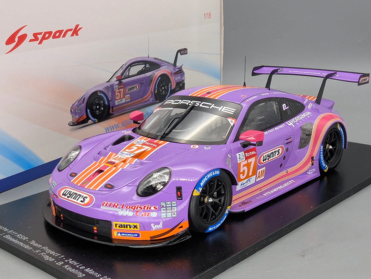 Modellautos 1:18 Spark Porsche 911 RSR 24h Le Mans 2020 #57 mit OVP