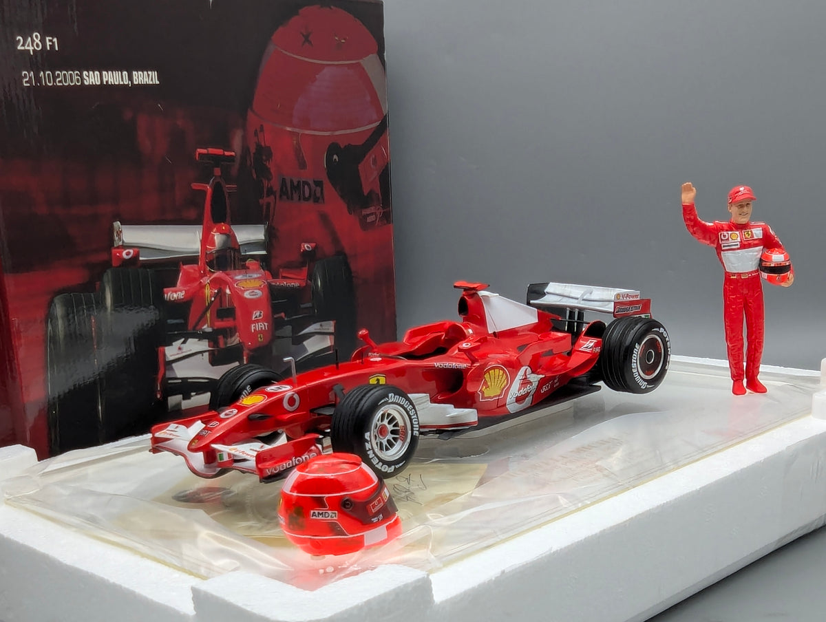 Modellautos 1:18 Hot Wheels Ferrari 248 F1 Sao Paulo 2006 #5 M. Schumacher OVP