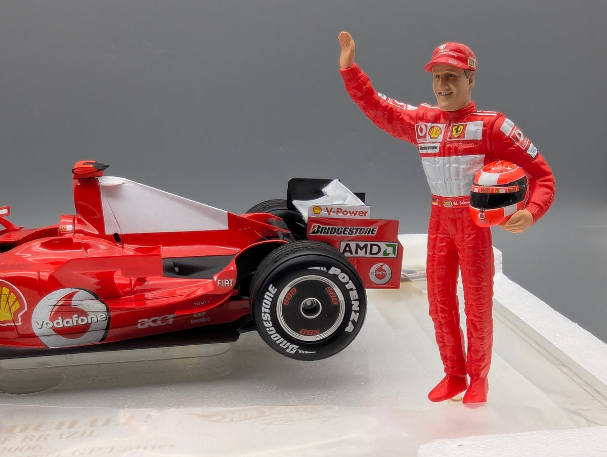 Modellautos 1:18 Hot Wheels Ferrari 248 F1 Sao Paulo 2006 #5 M. Schumacher OVP