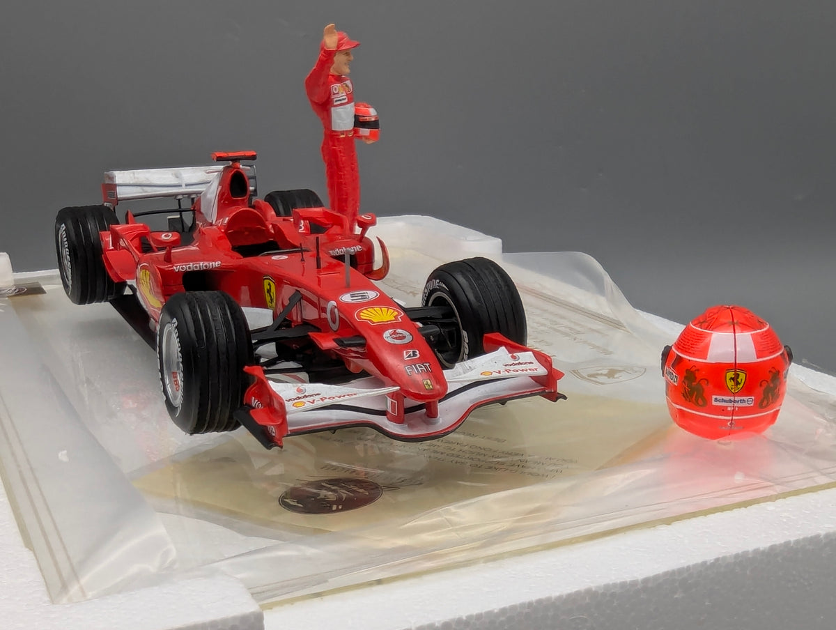 Modellautos 1:18 Hot Wheels Ferrari 248 F1 Sao Paulo 2006 #5 M. Schumacher OVP