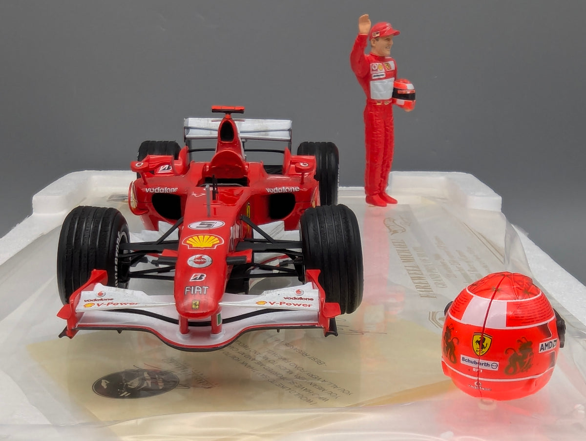 Modellautos 1:18 Hot Wheels Ferrari 248 F1 Sao Paulo 2006 #5 M. Schumacher OVP