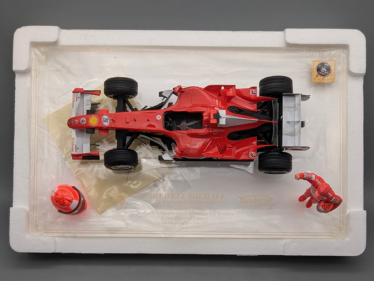 Modellautos 1:18 Hot Wheels Ferrari 248 F1 Sao Paulo 2006 #5 M. Schumacher OVP