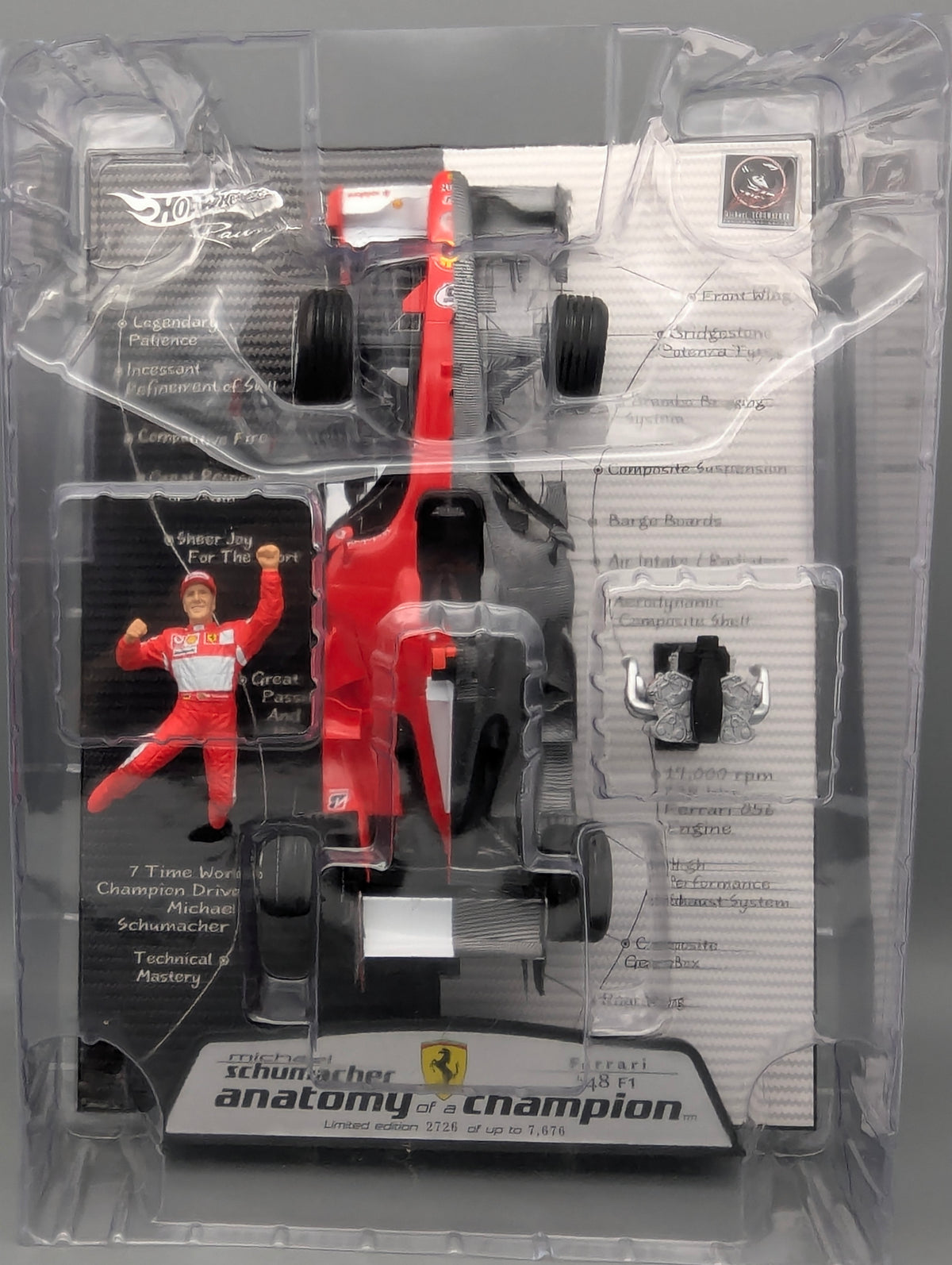 Modellautos 1:18 Hot Wheels Ferrari 248 F1 Anatomy Champion #5 M. Schumacher OVP