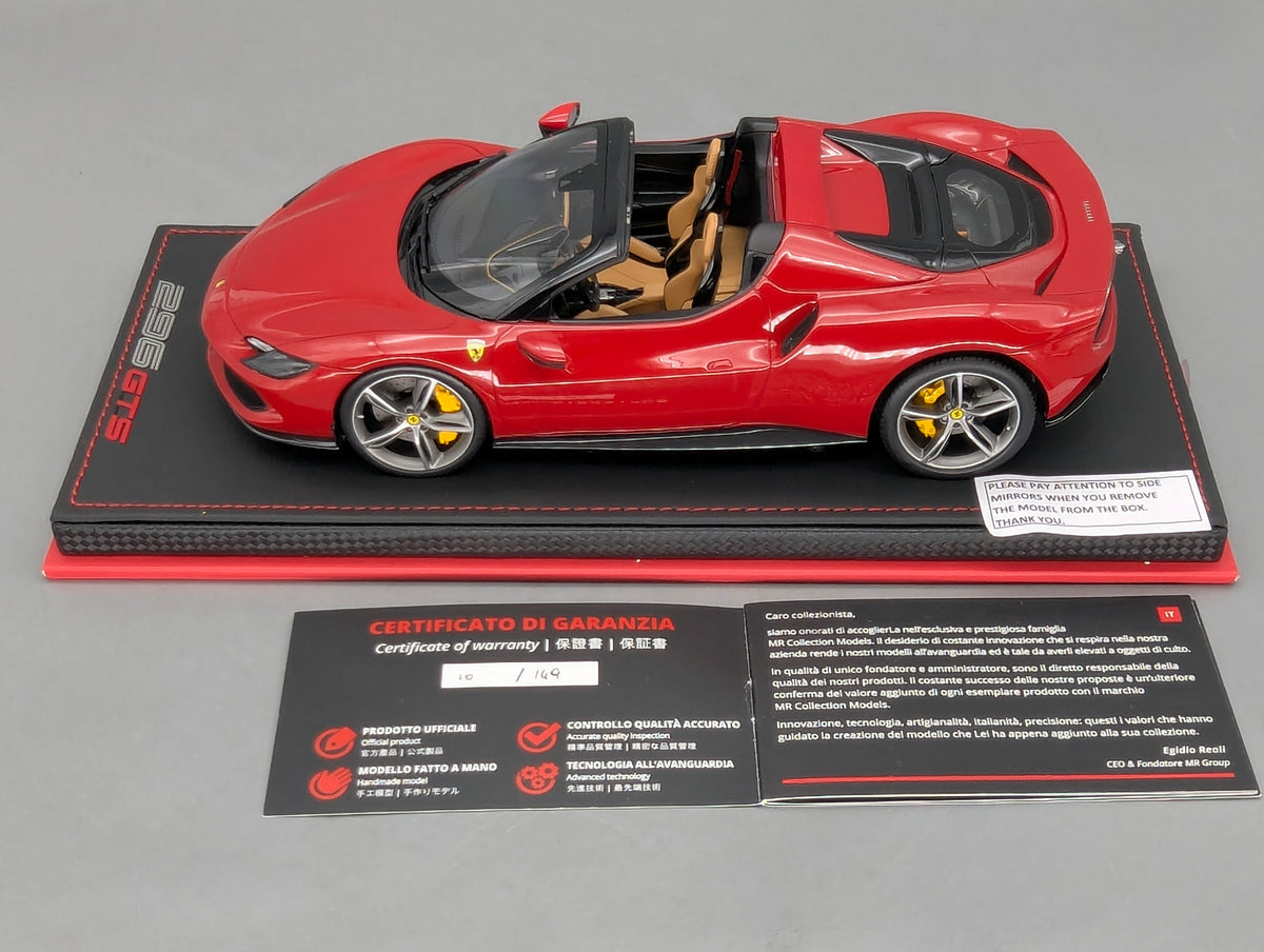 Modellautos 1:18 MR Collection FE037C Ferrari 296 GTS Ltd 10/149 Rosso Corso OVP