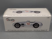 Modellautos 1:18 iScale Mercedes Benz W196 F1 WINNER Belgien 1955 #10 Fangio OVP