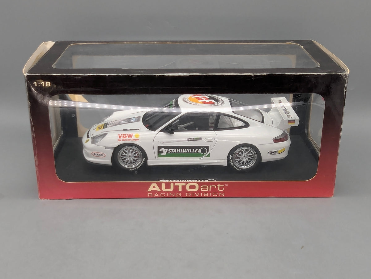 Modellautos 1:18 Umbau Decals Basis AUTOart Porsche 911 Carrera Cup White OVP