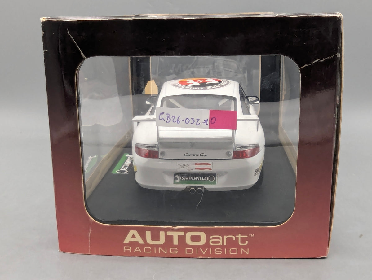 Modellautos 1:18 Umbau Decals Basis AUTOart Porsche 911 Carrera Cup White OVP