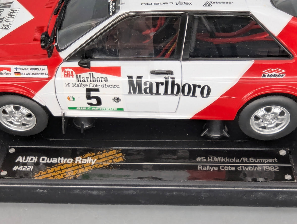 Modellautos 1:18 Sun Star 4221 Audi Quattro Rally Cote D'Ivoire 1982 #5 mit OVP