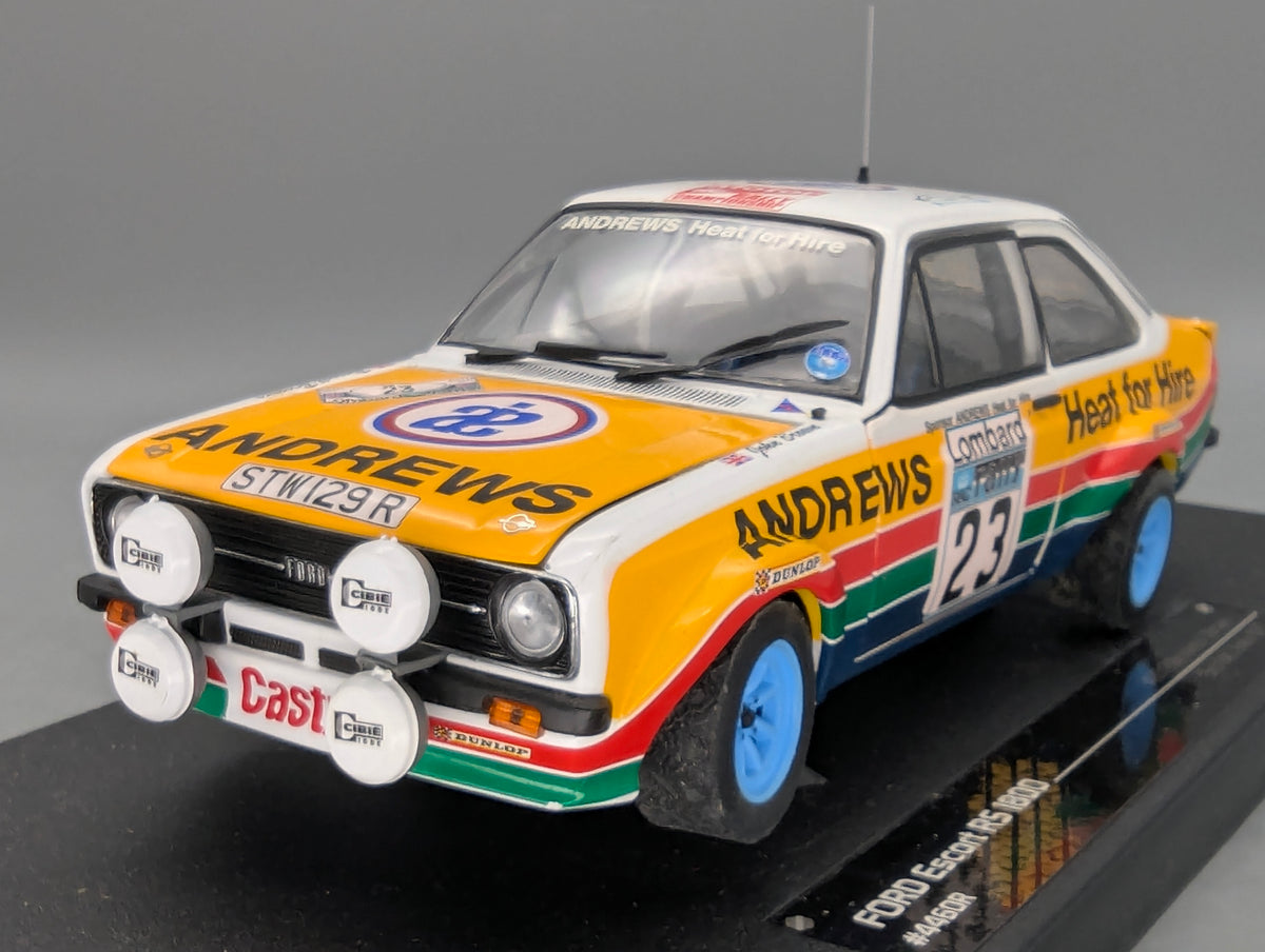 Modellautos 1:18 Sun Star 4460R Ford Escort RS 1800 Dritter RAC 1977 #23 mit OVP
