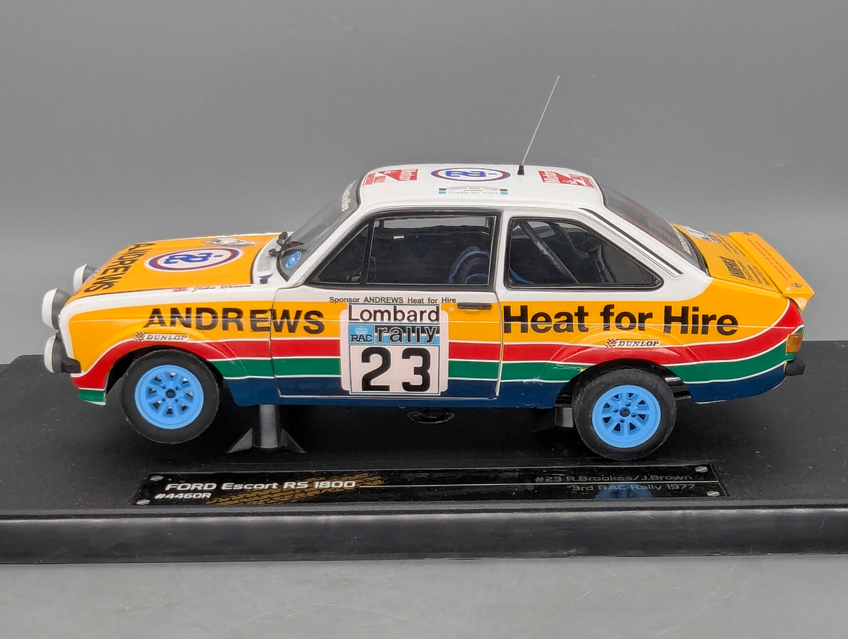 Modellautos 1:18 Sun Star 4460R Ford Escort RS 1800 Dritter RAC 1977 #23 mit OVP