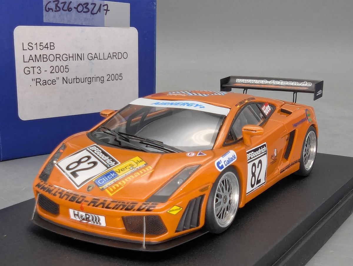 Modellautos 1:43 Looksmart 154B Lamborghini Gallardo GT3 Nbrg 2005 #82 mit OVP