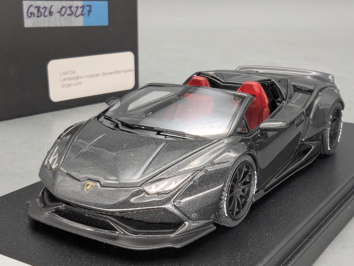 Modellautos 1:43 Looksmart LS470A Lamborghini Huracan Spyder Grigio Lynx mit OVP
