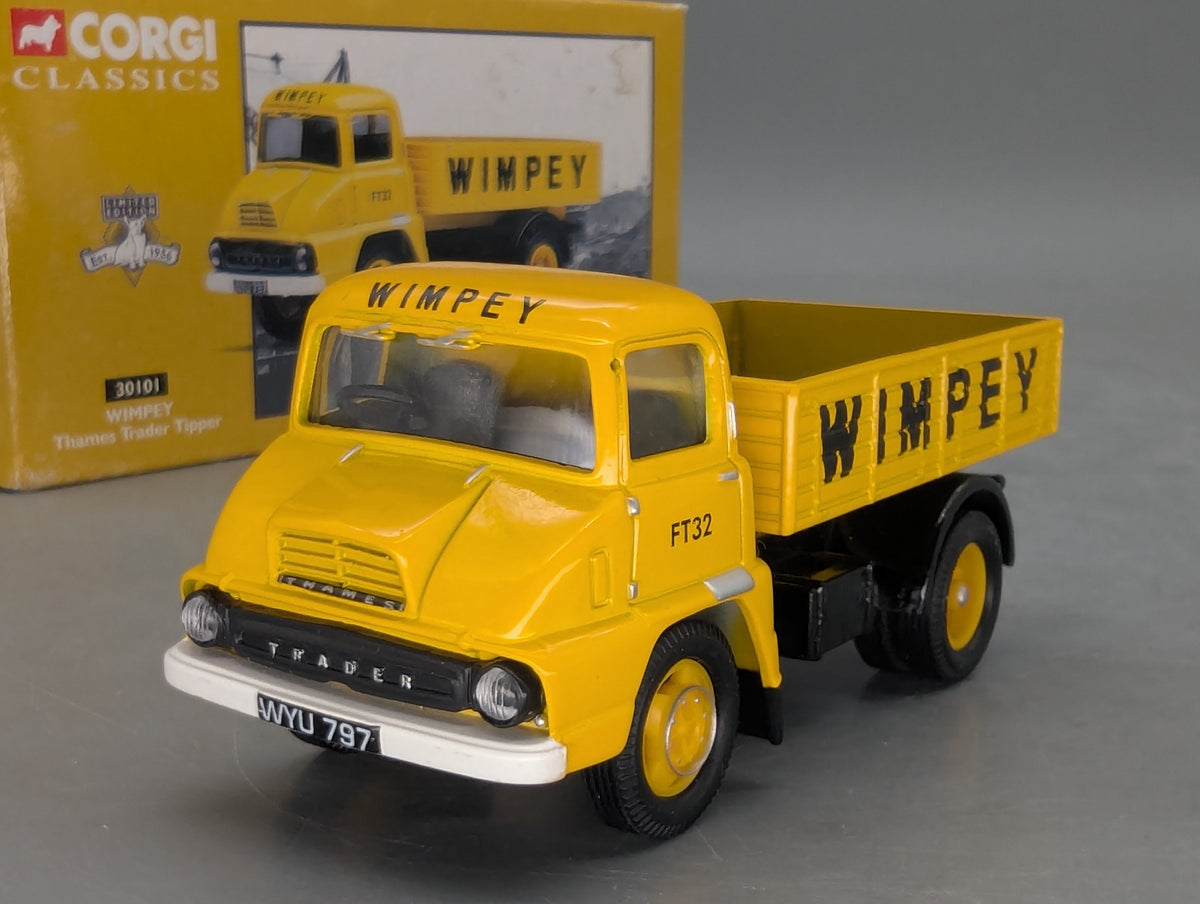 LKW Modell 1:50 Corgi Classics 30101 Wimpey Thames Trader Tipper Gelb mit OVP