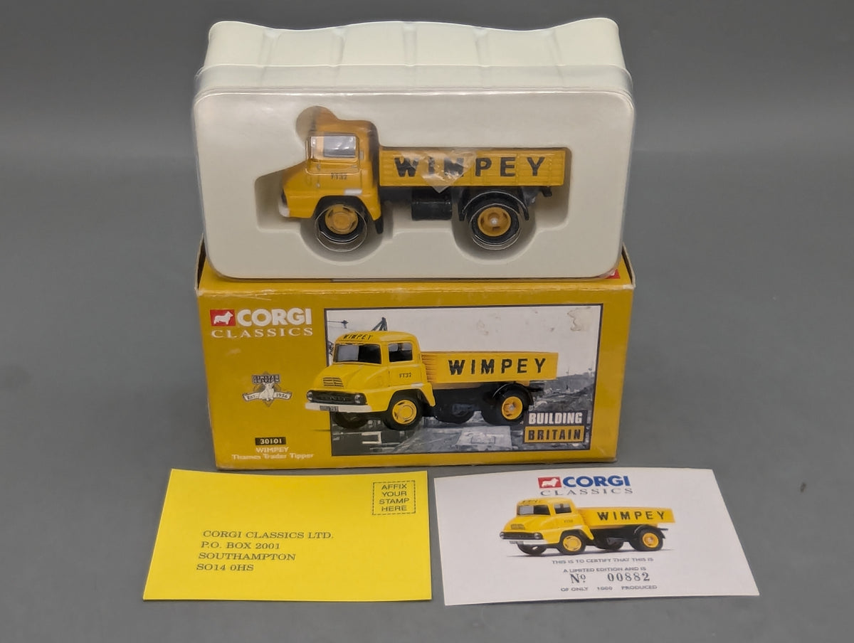 LKW Modell 1:50 Corgi Classics 30101 Wimpey Thames Trader Tipper Gelb mit OVP