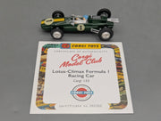 Modellautos 1:43 Corgi Toys 155 Lotus-Climax Formula 1 Replikat Zertifikat OVP