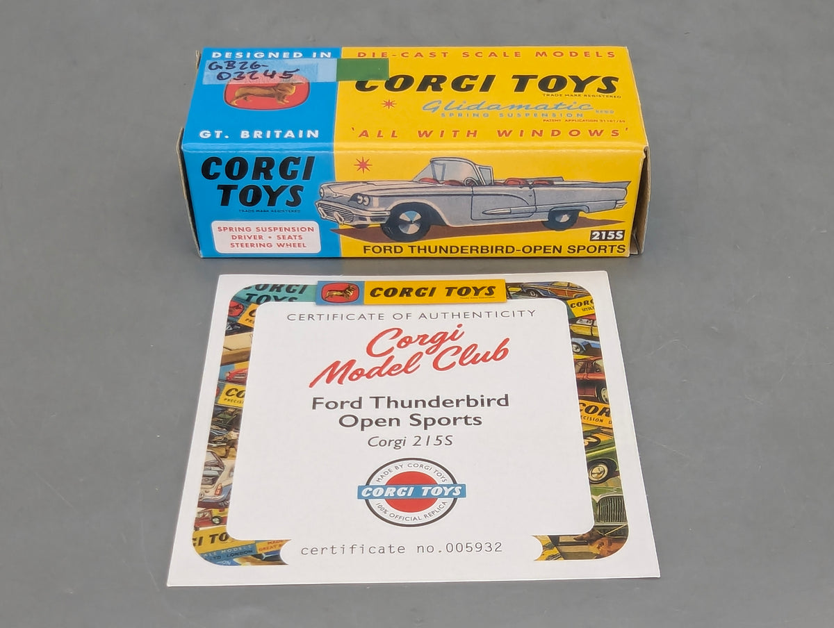 Modellautos 1:43 Corgi Toys Ford Thunderbird Open Sports Replikat Zertifikat OVP