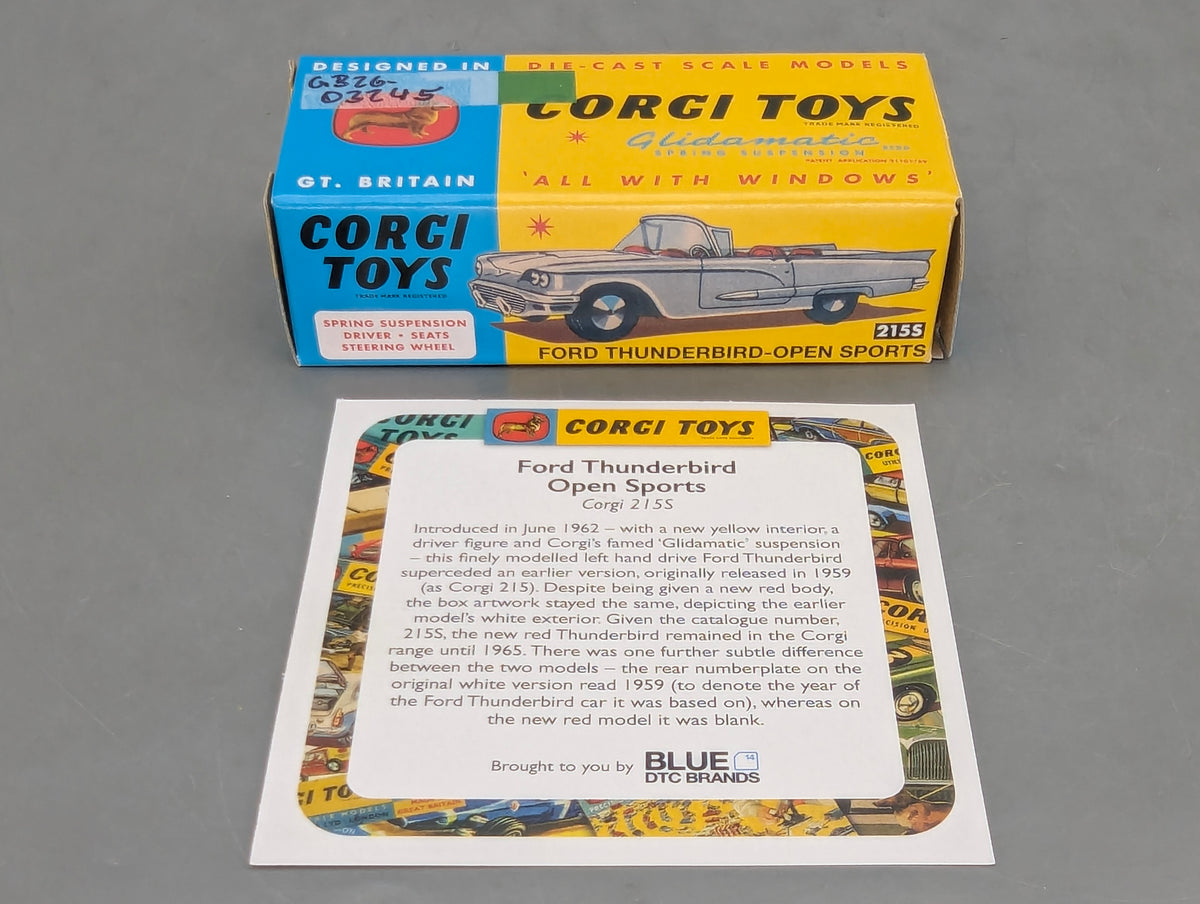 Modellautos 1:43 Corgi Toys Ford Thunderbird Open Sports Replikat Zertifikat OVP