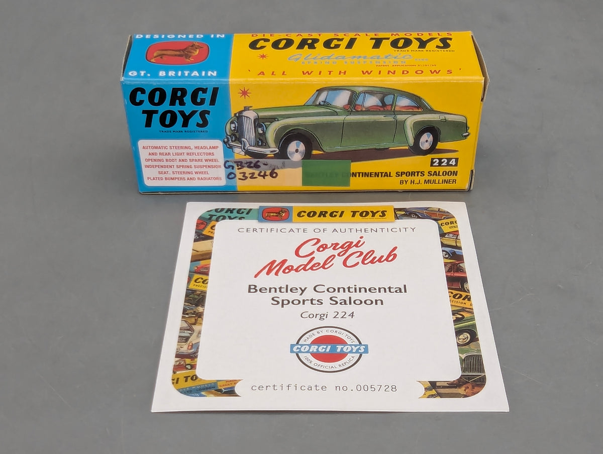 Modellautos 1:43 Corgi Toys Bentley Continental Sports S Replikat Zertifikat OVP