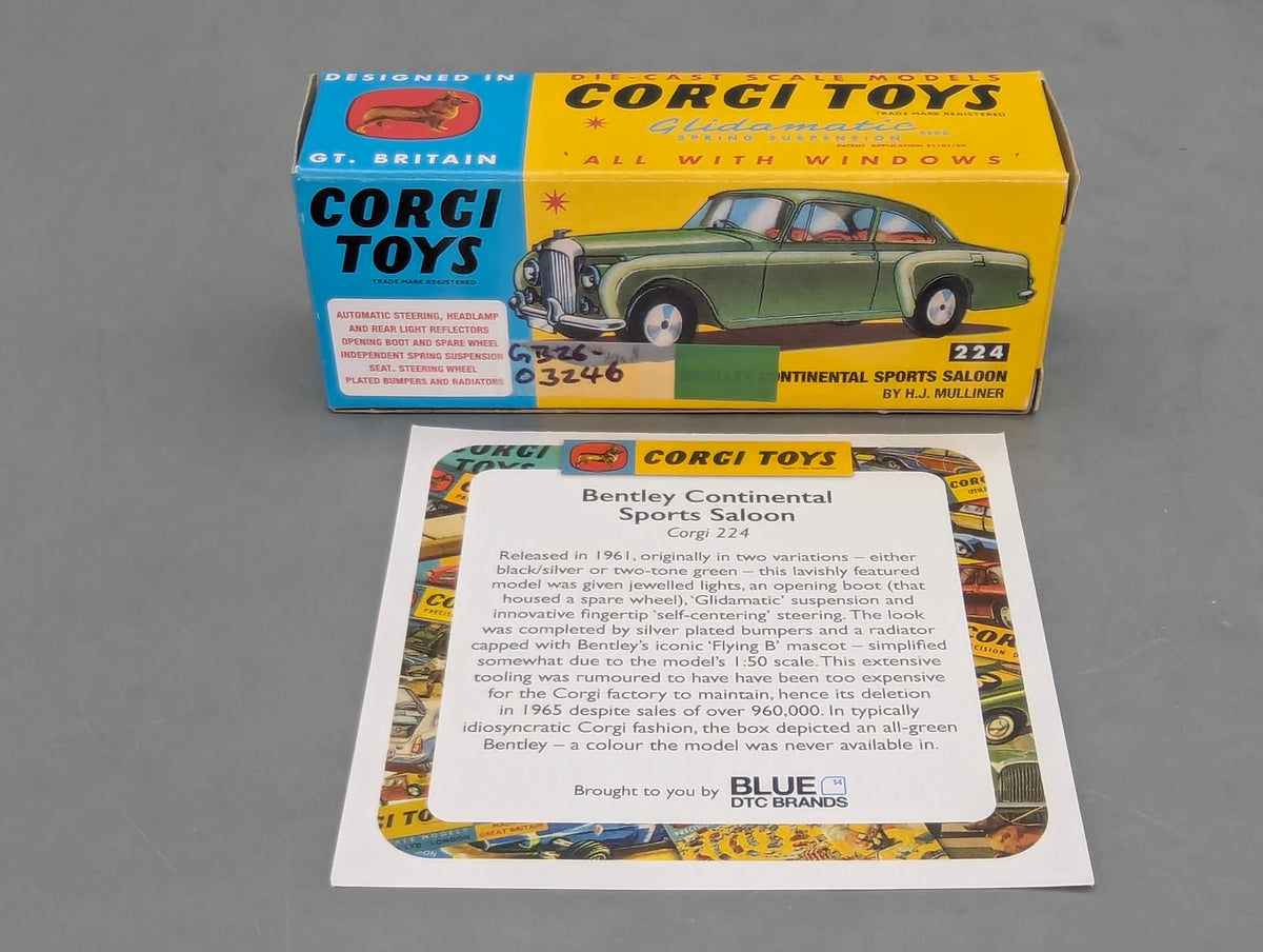 Modellautos 1:43 Corgi Toys Bentley Continental Sports S Replikat Zertifikat OVP