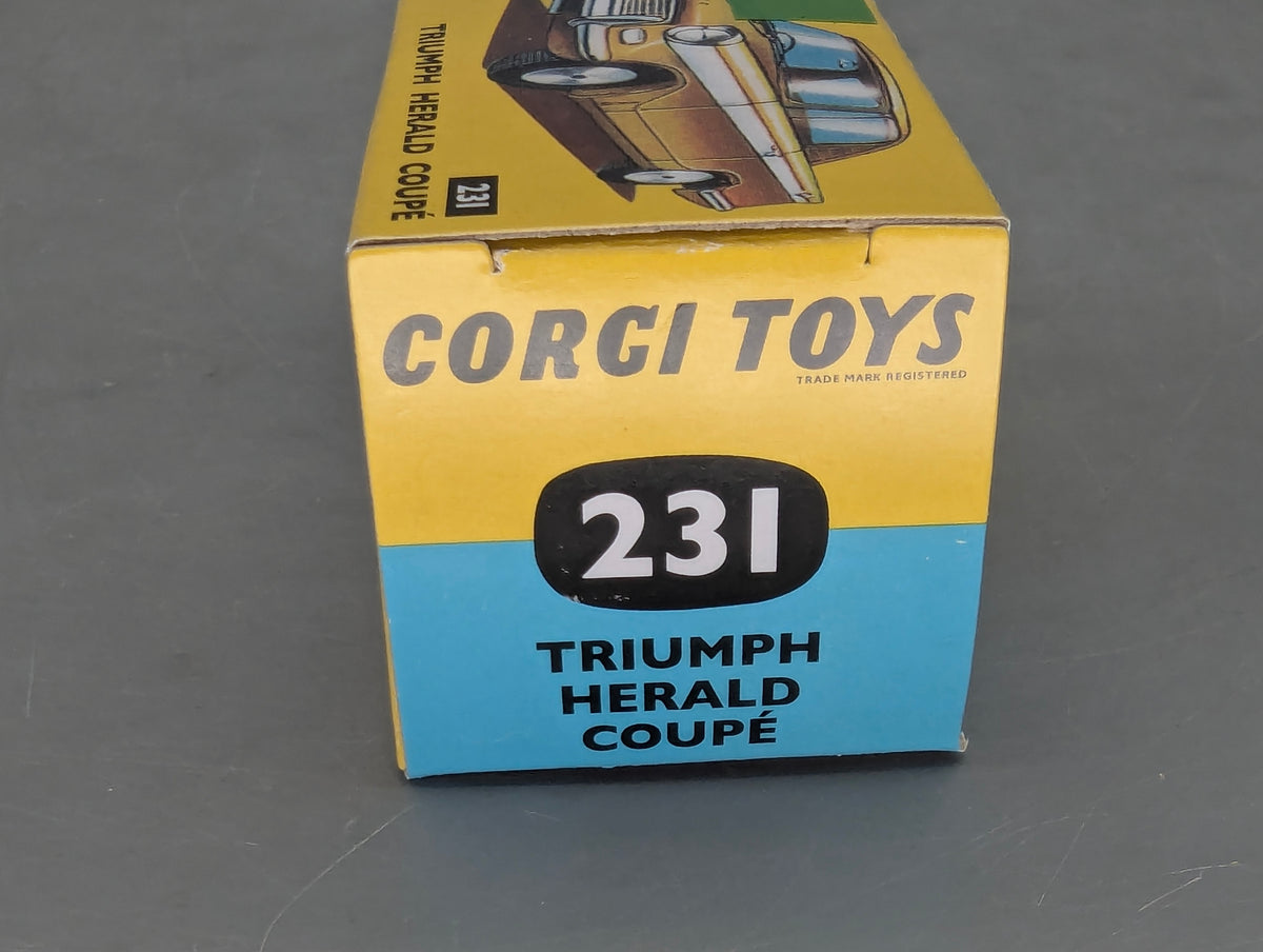 Modellautos 1:43 Corgi Toys 231 Triumph Herald Coupe Replikat Zertifikat OVP