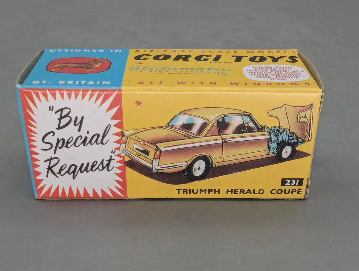 Modellautos 1:43 Corgi Toys 231 Triumph Herald Coupe Replikat Zertifikat OVP