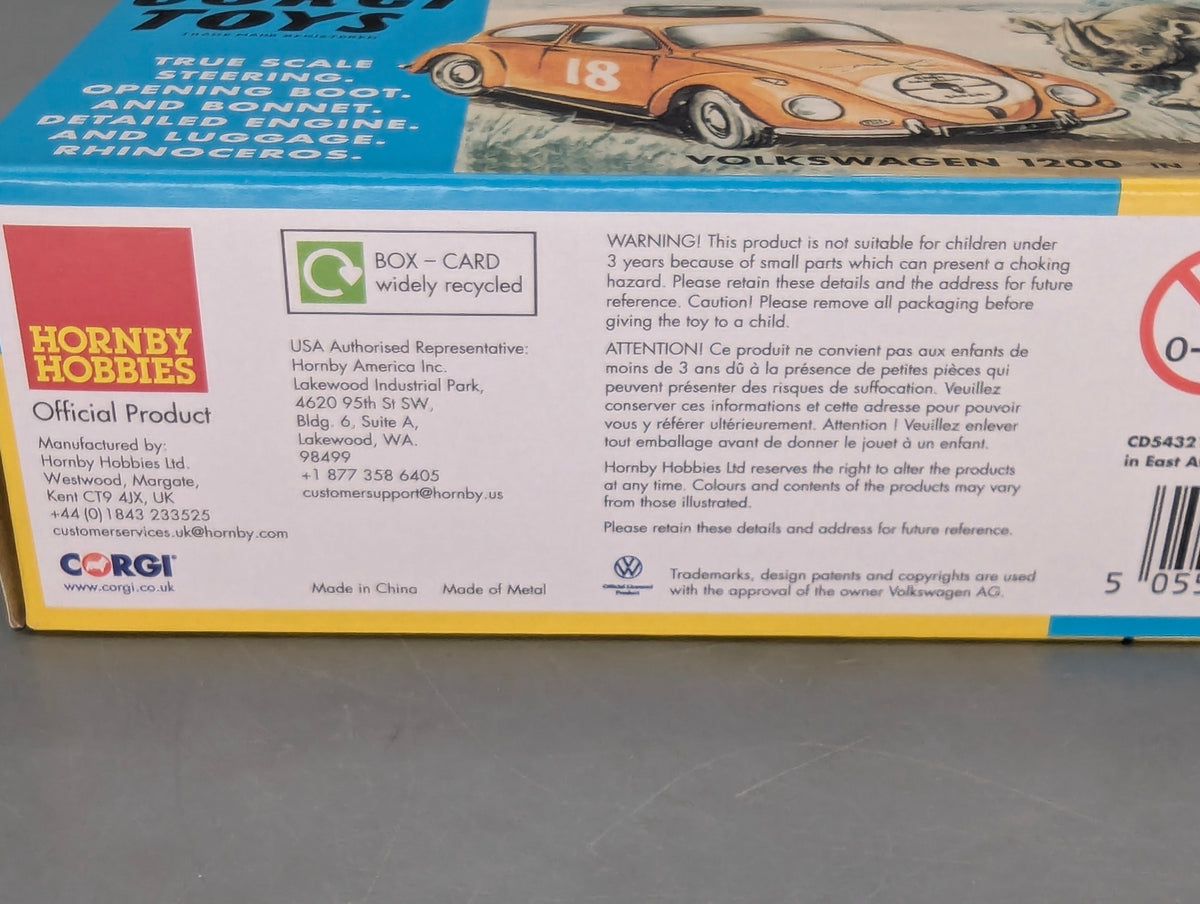 Modellautos 1:43 Corgi Toys 256 VW 1200 Safari & Nashorn Replikat Zertifikat OVP