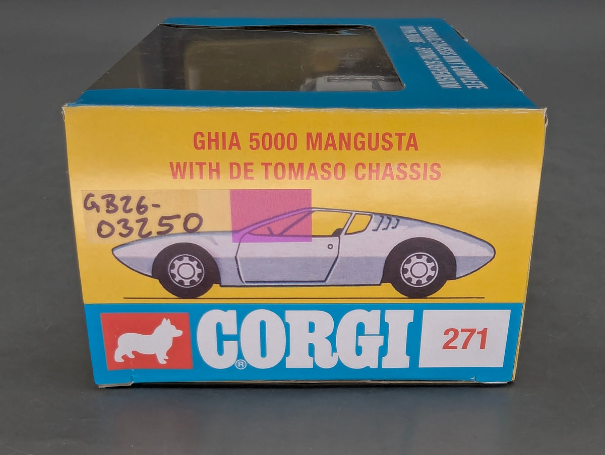 Modellautos 1:43 Corgi Toys 271 Ghia 5000 Mangusta Replikat Zertifikat OVP