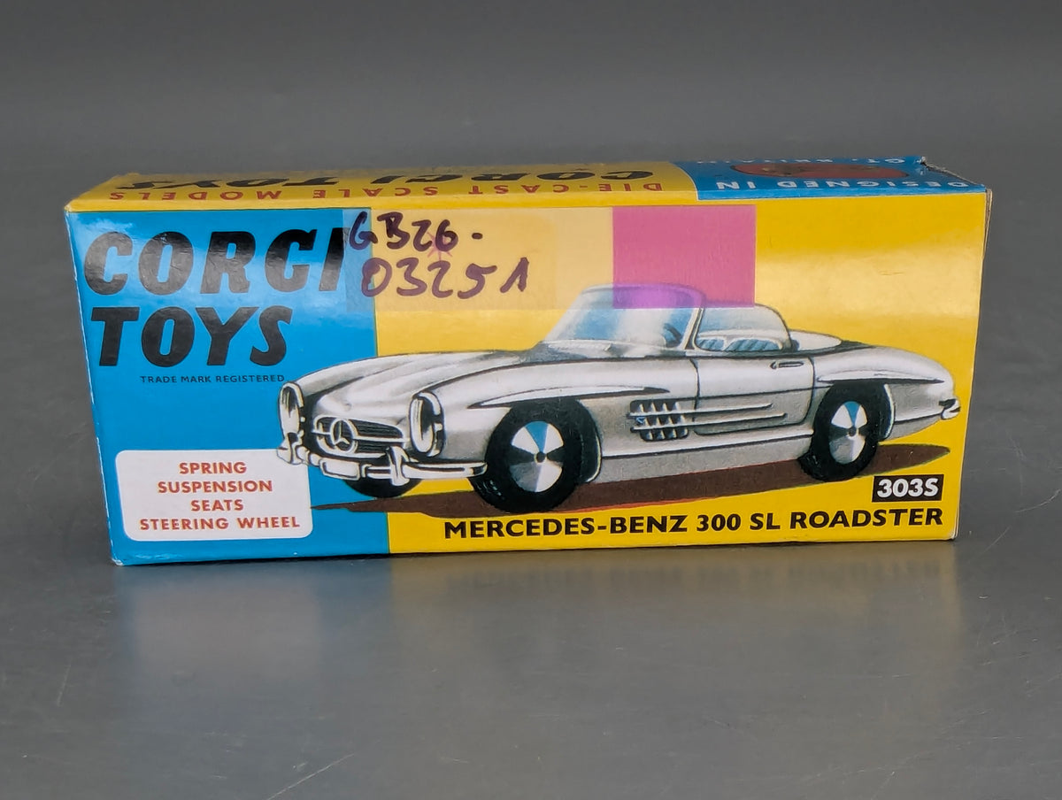Modellautos 1:43 Corgi Toys 303S Mercedes 300SL Roadster Replikat Zertifikat OVP
