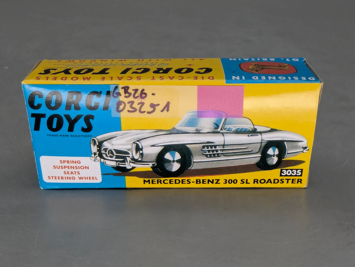 Modellautos 1:43 Corgi Toys 303S Mercedes 300SL Roadster Replikat Zertifikat OVP