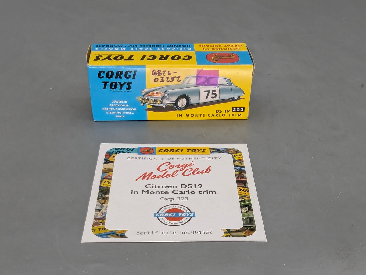Modellautos 1:43 Corgi Toys 323 Citroen DS19 RMC 1965 Replikat Zertifikat OVP
