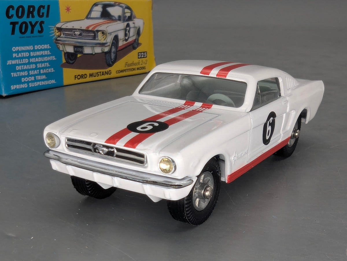 Modellautos 1:43 Corgi Toys 325 Ford Mustang Fastback Replikat Zertifikat OVP