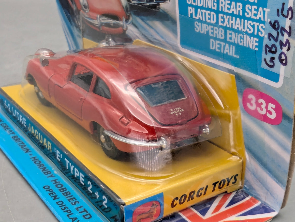 Modellautos 1:43 Corgi Toys 335 Jaguar E-Type 4.2 Liter Replikat Zertifikat OVP