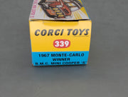 Modellautos 1:43 Corgi Toys 339 BMC Mini Cooper S #177 Replikat Zertifikat OVP