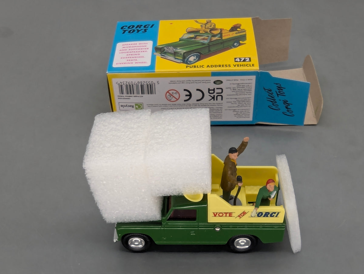 Modellautos 1:43 Corgi Toys 472 Land Rover Public Address Vehicle Replikat OVP